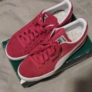Puma Classic Red Sneakers with White Trim